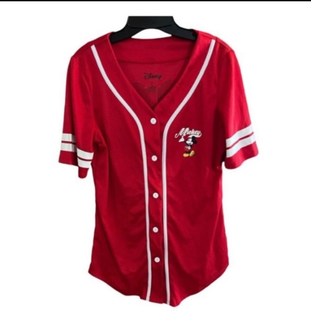 Disney Women’s Mickey Mouse Baseball Button Down Jersey